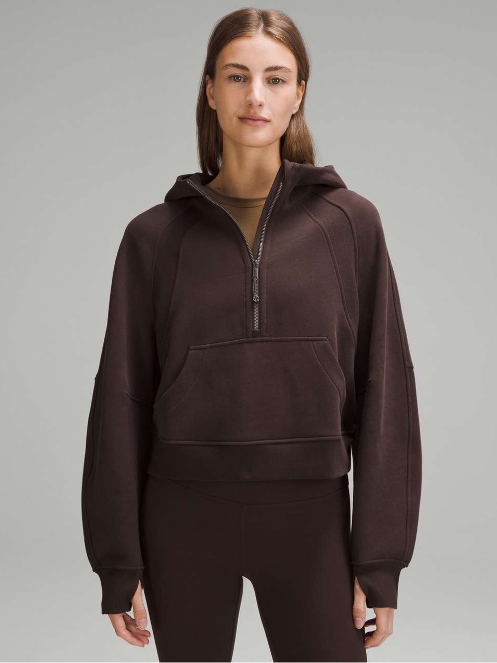 Lululemon Scuba Oversized Half-Zip Hoodie Espresso Brown (First Release) XS/S